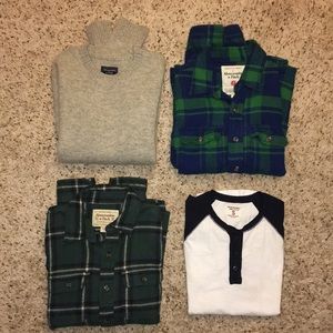 Abercrombie Sweater, Shirt, Flannels and Jacket.
